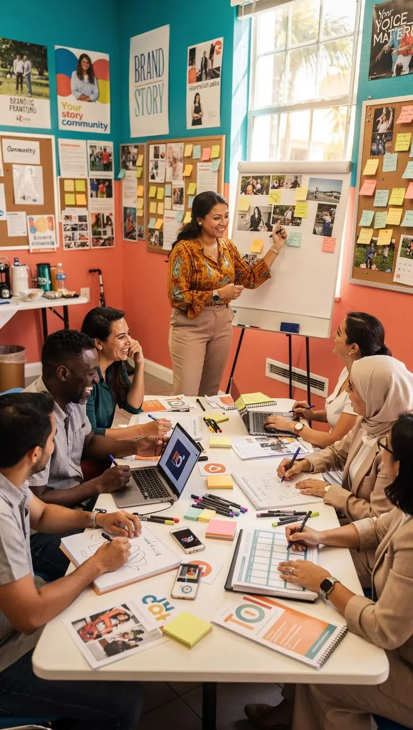 Uczestnicy klubu personalnego brandingu w trakcie dyskusji grupowej nad indywidualnymi wyzwaniami.